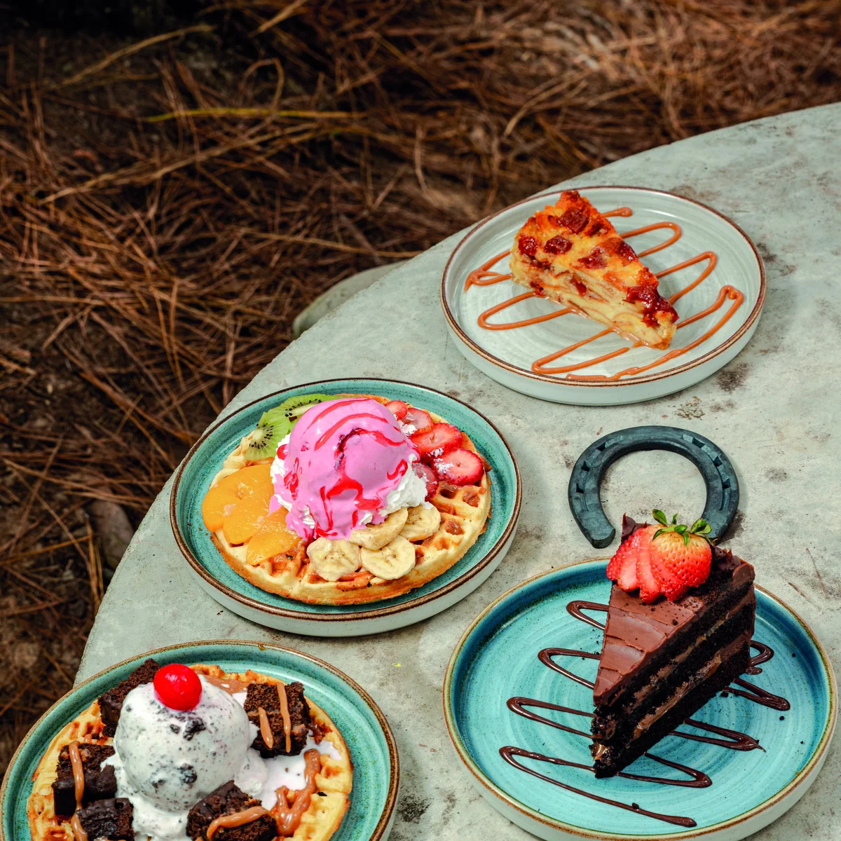 Postres y waffles de Amona Chocolatería